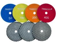 Алмазные гибкие шлифовальные круги Крестик Pads 7-STEP D100 комплект